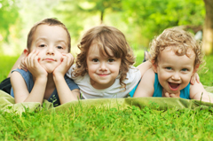 Happy children having fun